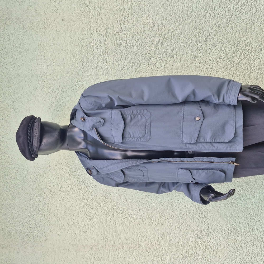 Lands' End (India) Men's Slate Gray Multi-Pocket Military Style Hooded Jacket
